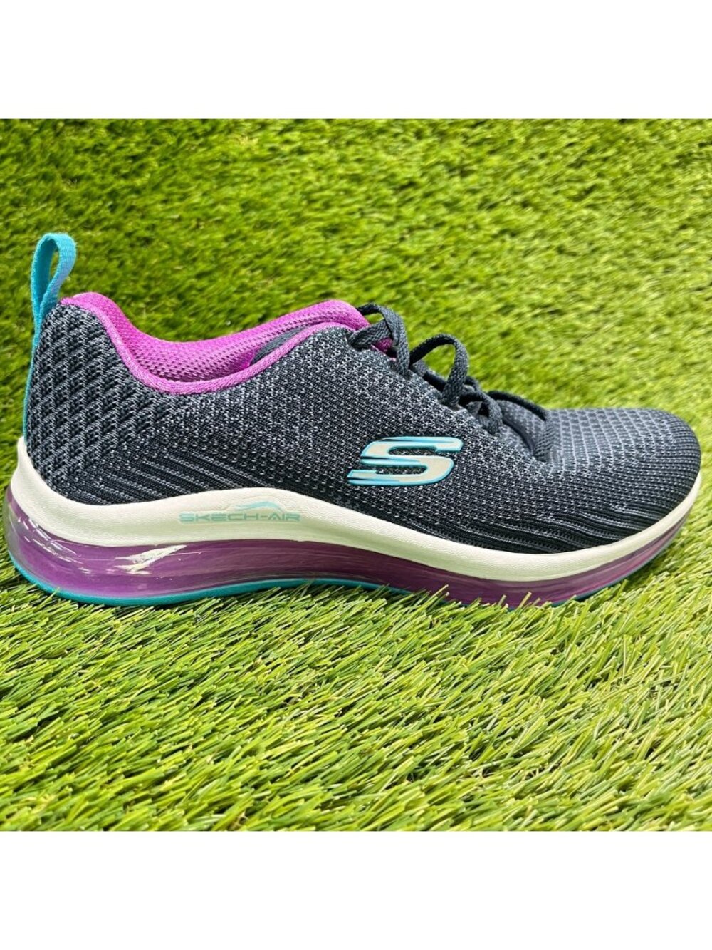 Skechers Skech-Air Element 2.0 Womens Size 6.5 Blue White Running Shoes Sneakers